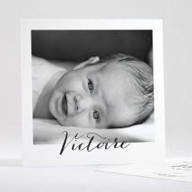 Faire-part de naissance Tendance - Divers coloris - Format: Carré - Conception sur-mesure avec expertise - Faire-Part Élégant