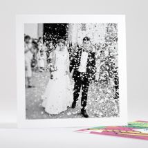 Remerciements mariage Eightees - Divers coloris - Format: Carré - Conception sur-mesure avec expertise - Faire-Part Élégant