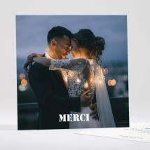 Remerciements mariage Symphonie - Divers coloris - Format: Carré - Conception sur-mesure avec expertise - Faire-Part Élégant