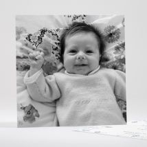 Faire-part de naissance Décor végétal - Divers coloris - Format: Carré - Conception sur-mesure avec expertise - Faire-Part Élégant
