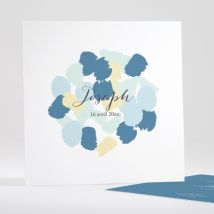 Faire-part de naissance Palette aquarelle - Divers coloris - Format: Carré - Conception sur-mesure avec expertise - Faire-Part Élégant