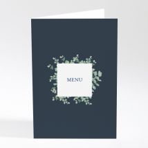 Menu mariage Eucalyptus - Divers coloris - Format: Rectangle livret - Conception sur-mesure avec expertise - Faire-Part Élégant