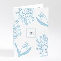 Menu mariage Feuillage chic - Divers coloris - Format: Rectangle livret - Conception sur-mesure avec expertise - Faire-Part Élégant