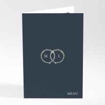 Menu mariage Gypsophile - Divers coloris - Format: Rectangle livret - Conception sur-mesure avec expertise - Faire-Part Élégant