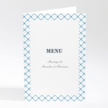 Menu mariage Jolies tomettes - Divers coloris - Format: Rectangle livret - Conception sur-mesure avec expertise - Faire-Part Élégant