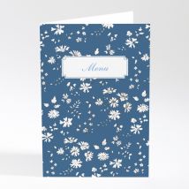 Menu mariage Liberty élégant - Divers coloris - Format: Rectangle livret - Conception sur-mesure avec expertise - Faire-Part Élégant