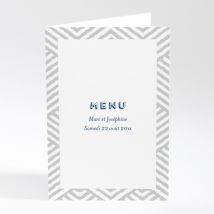 Menu mariage Pattern montagneux - Divers coloris - Format: Rectangle livret - Conception sur-mesure avec expertise - Faire-Part Élégant