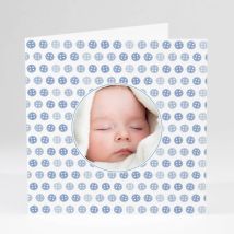 Faire-part de naissance Petits boutons colorés - Divers coloris - Format: Carré livret - Conception sur-mesure avec expertise - Faire-Part Élégant