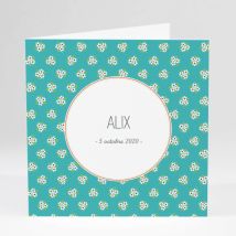 Faire-part Naissance - Exclu by Fifi Mandirac - Bouquet - Divers coloris - Format: Carré livret - Conception sur-mesure avec expertise - Faire-Part