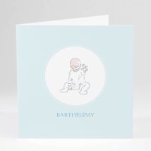 Faire-part de naissance Mon piou - Divers coloris - Format: Carré livret - Conception sur-mesure avec expertise - Faire-Part Élégant