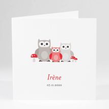 Faire-part de naissance Forêt - Divers coloris - Format: Carré livret - Conception sur-mesure avec expertise - Faire-Part Élégant