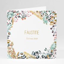 Faire-part de naissance Jungle - Divers coloris - Format: Carré livret - Conception sur-mesure avec expertise - Faire-Part Élégant