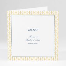 Menu mariage Belle promesse - Divers coloris - Format: Carré livret - Conception sur-mesure avec expertise - Faire-Part Élégant