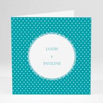 Faire-part de mariage Petite dentelle - Divers coloris - Format: Carré livret - Conception sur-mesure avec expertise - Faire-Part Élégant