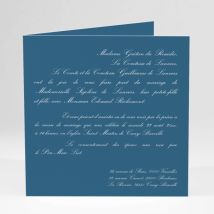 Faire-part de mariage Traditionnel couleur - Divers coloris - Format: Carré livret - Conception sur-mesure avec expertise - Faire-Part Élégant