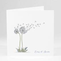 Faire-part de mariage Au gré du vent - Divers coloris - Format: Carré livret - Conception sur-mesure avec expertise - Faire-Part Élégant
