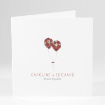 Carton d'invitation mariage Envolée