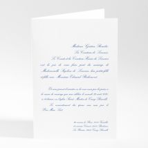 Faire-part de mariage Traditionnel rectangle - Divers coloris - Format: A5 livret portrait - Conception sur-mesure avec expertise - Faire-Part
