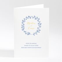 Livret de messe mariage Couronne - Divers coloris - Format: A5 livret portrait - Conception sur-mesure avec expertise - Faire-Part Élégant
