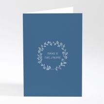 Livret de messe mariage Couronne de feuilles - Divers coloris - Format: A5 livret portrait - Conception sur-mesure avec expertise - Faire-Part