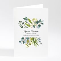 Livret de messe mariage Champêtre - Divers coloris - Format: A5 livret portrait - Conception sur-mesure avec expertise - Faire-Part Élégant