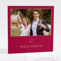 Remerciements mariage Aloha - Divers coloris - Format: Carré - Conception sur-mesure avec expertise - Faire-Part Élégant
