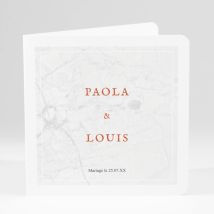 Faire-part de mariage Sur le marbre - Divers coloris - Format: Carré livret - Conception sur-mesure avec expertise - Faire-Part Élégant
