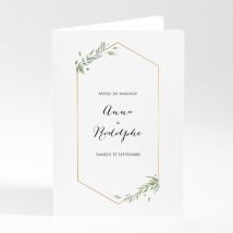 Livret de messe mariage Romance - Divers coloris - Format: A5 livret portrait - Conception sur-mesure avec expertise - Faire-Part Élégant