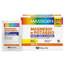 Massigen magnesio e potassio forte zero zuccheri 24+6bustine omaggio