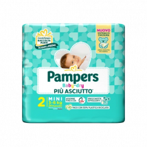 Pampers Pannolino Baby Dry Downcount 2 Mini 24 Pezzi