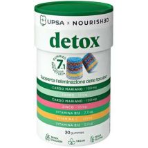 Upsa x nourished detox supporta l'eliminazione delle tossine 30 gummies