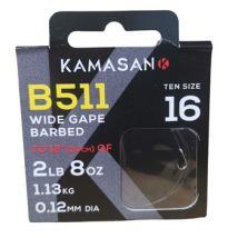 Kamasan B511 Pre Tied Hooks To Nylon - Size 16 2lb 8oz