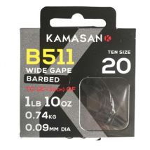 Kamasan B511 Pre Tied Hooks To Nylon - Size 20 1lb 1oz