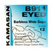 Kamasan B911 Barbless Eyed Hooks - 20