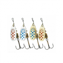 Mepps Comet Decoree Spinning Lure - Blue Dot Gold 3