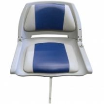 Waveline Molded Padded Folding Boat Seat Grey/Blue