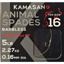 Kamasan Animal Heavy Hooks To Nylon - Size 14 6lb Barbless