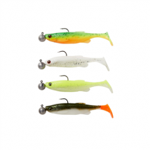 Savage Gear Fat Minnow T-Tail Ready to Fish Kits - 9cm 7-7.5g #2/0 Darkwater Mix