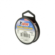 American Fishing Wire Nylon Coated Bleeding Leader 1x7 Strand Wire - Blood Red 45lb