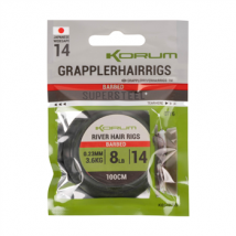 Korum Grappler Hair Rigs 1m - Size 14 Barbed