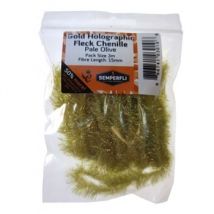 SemperFli Gold Holographic Fleck 15mm Large - Pale Olive