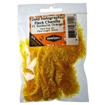 SemperFli Gold Holographic Fleck 15mm Large - Fl Sunburst Orange