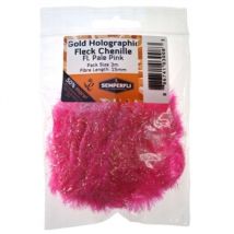 SemperFli Gold Holographic Fleck 15mm Large - Fl Pale Pink