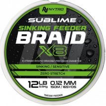 Nytro Sublime X8 Sinking Feeder Braid - 0.12mm