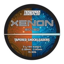 Tronix Fishing Xenon Tapered Leaders 50/50 5x15m - 0.37-0.75mm   18lb-70lb