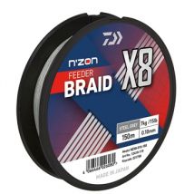 Daiwa N'ZON X8 Feeder Braid - Steel Grey - 0.12mm - 150mm - 19lb