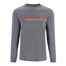 Simms Simms Logo Shirt LS Athletic Heather - 3XL