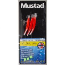 Mustad Daylight Fluo Red Sabiki Rig Size 3/0