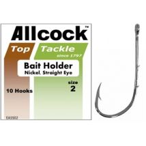 Allcock Short Shank Salmon Bait Holder Hook Straight Eye - 1