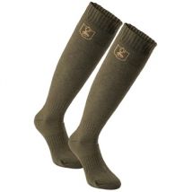 Deerhunter Wool Socks Long 2 Pack Khaki Green - UK 9.5-12 EU 44-47